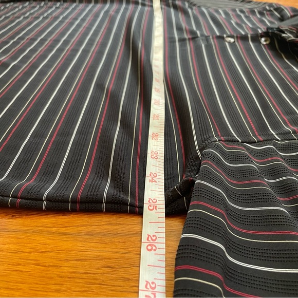 Tommy Armour Mens Black Red Striped Dri-Logic Golf Polo XXL Short Sleeve - Picture 8 of 10